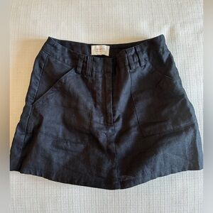 DISSH Black Eva Linen Skort Size US 6